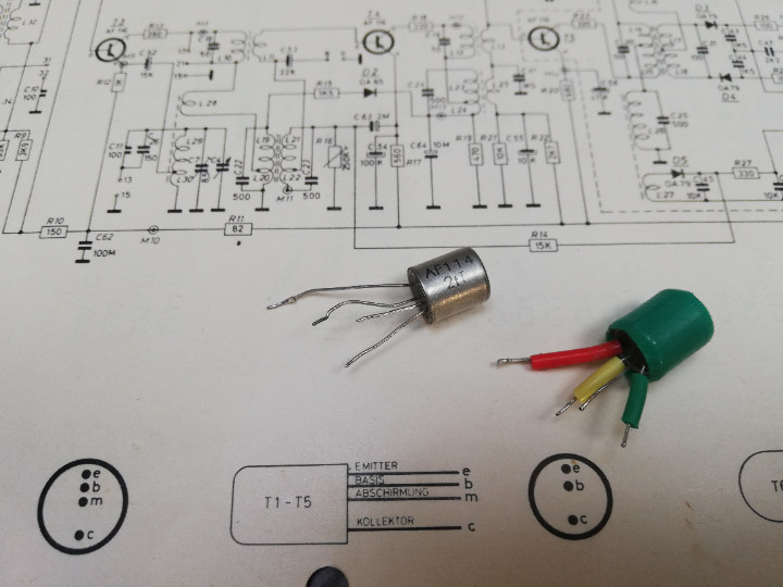 Defekter Germanium Transistor aus der FM Vorstufe