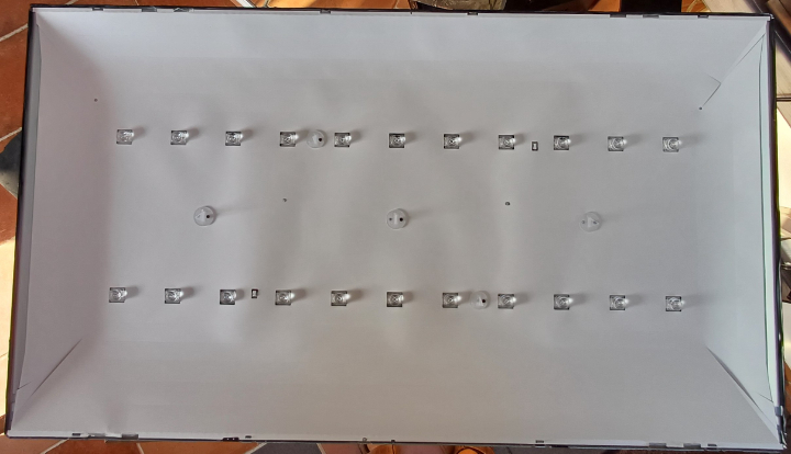 Panel nach dem Entfernen der Diffusionsfolie.