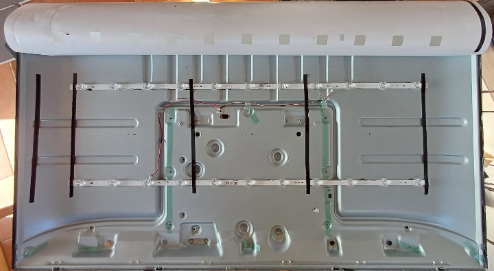 Panel nach dem Entfernen der Reflektorfolie.